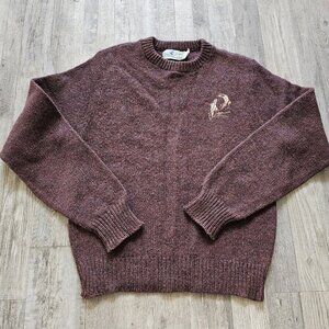 VTG Flying Scotsman Mountain Wool Sweater Men’s Made USA Ducks Embroidered Sz. L